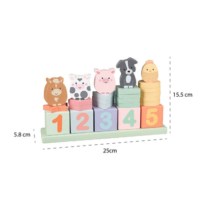 Orange Tree Toys - NEW! Farmyard Wooden Animal Counting Game