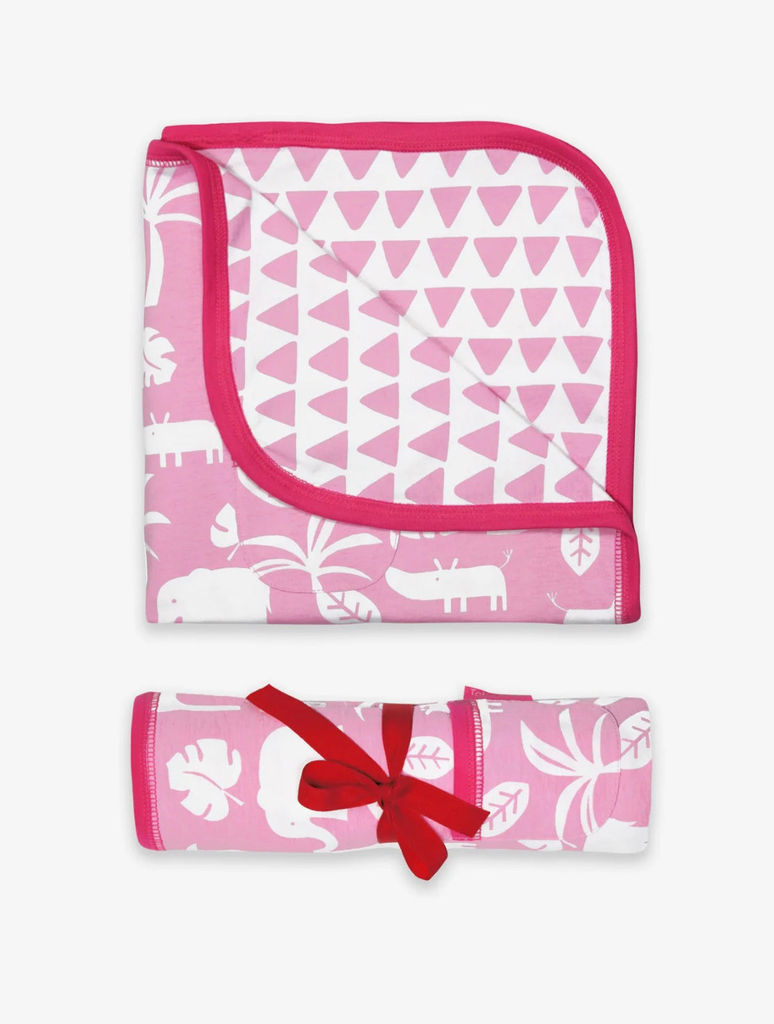 Toby Tiger Organic Pink Jungle Blanket