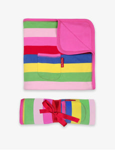 Toby Tiger Organic Girly Stripe Blanket