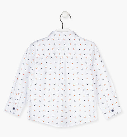 Losan White Patterned Shirt
