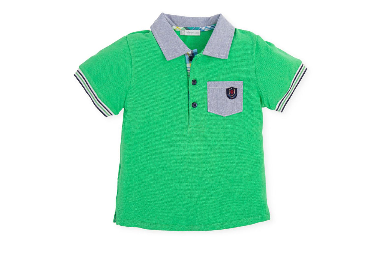 Tutto Piccolo Green Polo Top & Short Set