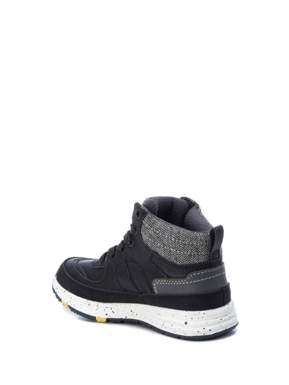 XTI Black Lace-Up Ankle Boots