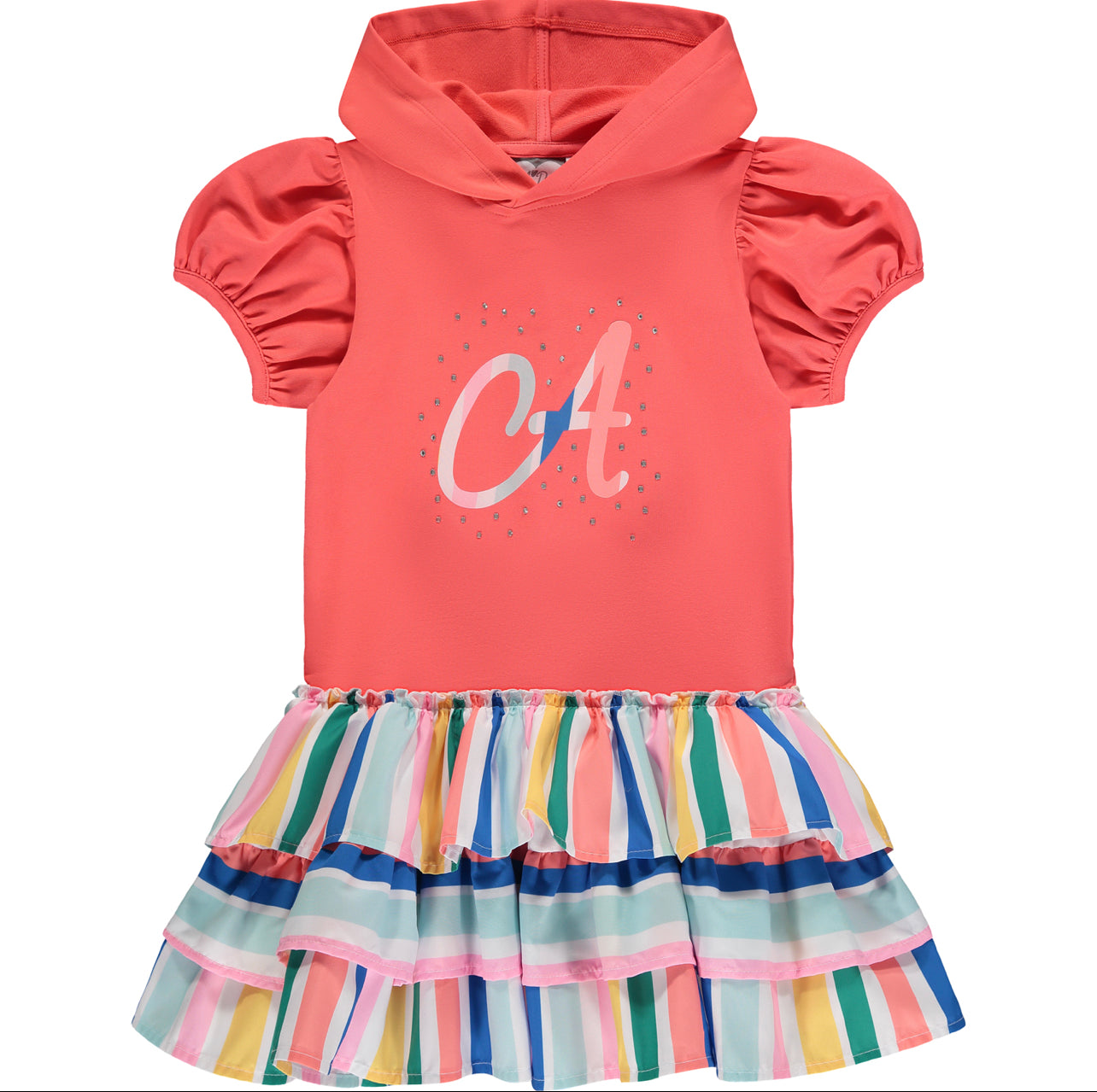 A*Dee | Ursa | Stripe Frill Hoody Dress