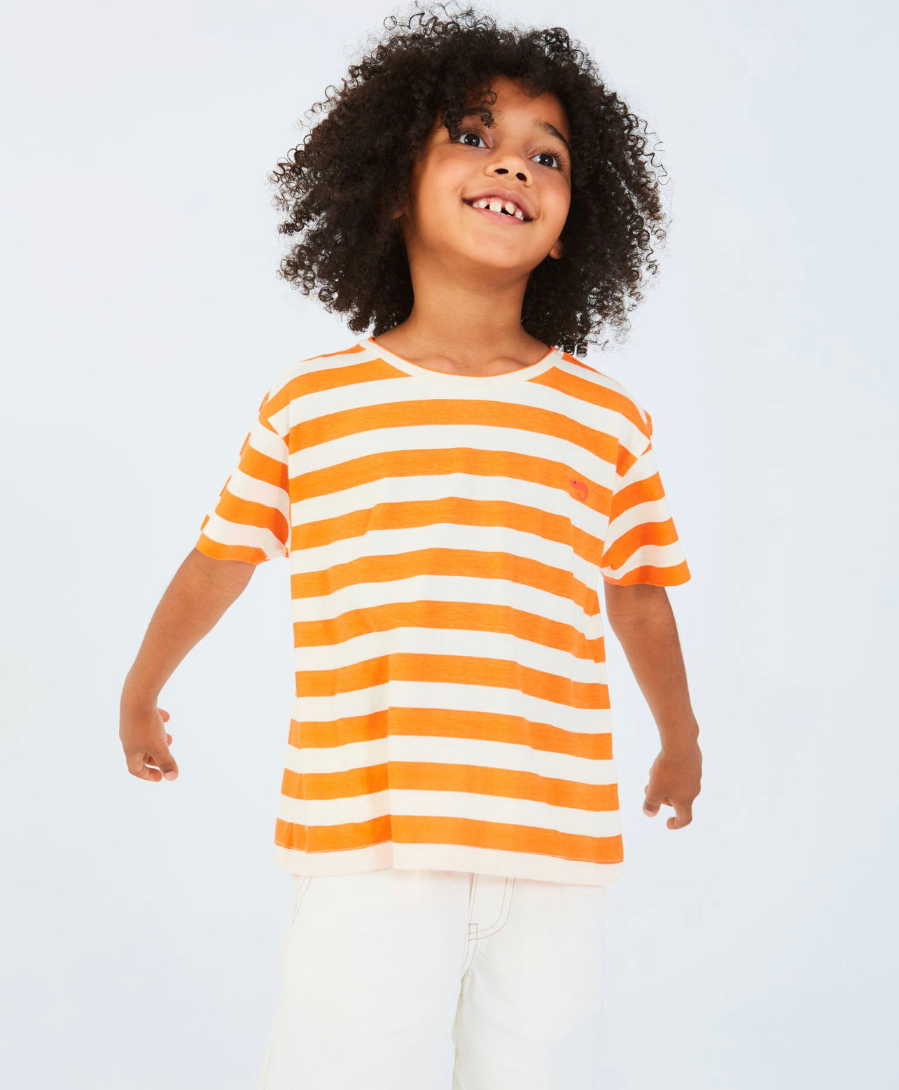 Compañia Fantastica Mini | Orange Stripe T-shirt