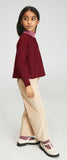 Compañia Fantastica Mini | Burgandy Flared Sweatshirt