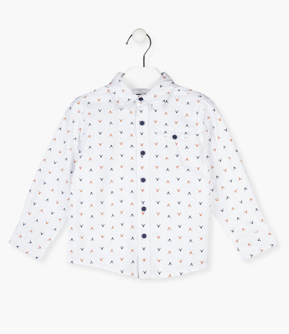Losan White Patterned Shirt