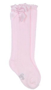 GYMP Pink Long Sock with Bow