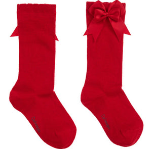 Carlomagno Red Knee Length Socks