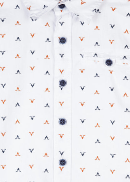 Losan White Patterned Shirt