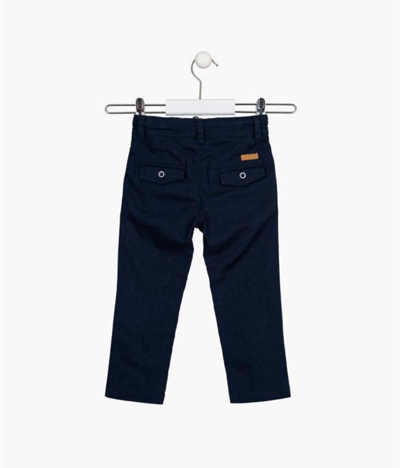 Losan Navy Linen Style Trousers