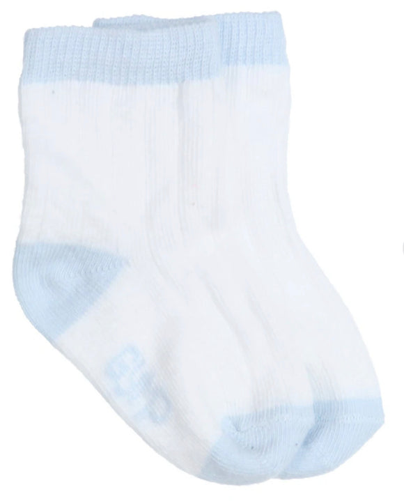 GYMP White & Blue Boy Ankle Sock