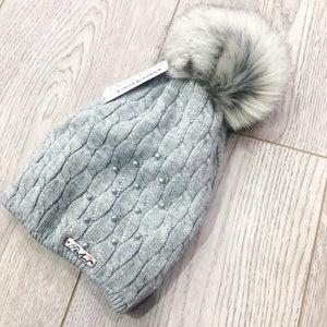 Perfect Polish Fleece Lined Hat in Grey