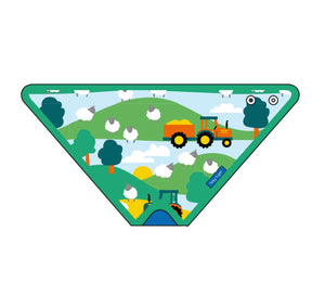 Toby Tiger Organic Farm Print Dribble Bib