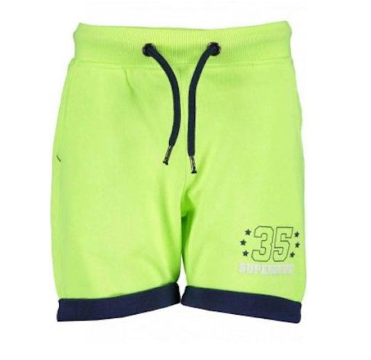 Blue Seven Boy Navy & Lime Shorts