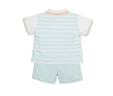 Tutto Piccolo Boys Peach & Green Short Set